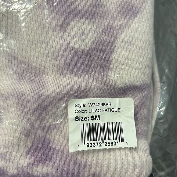 Hudson Women’s Soft Lilac Fatigue Live-in Tie Dye Pullover Hoodie Size Small - Picture 4 of 9